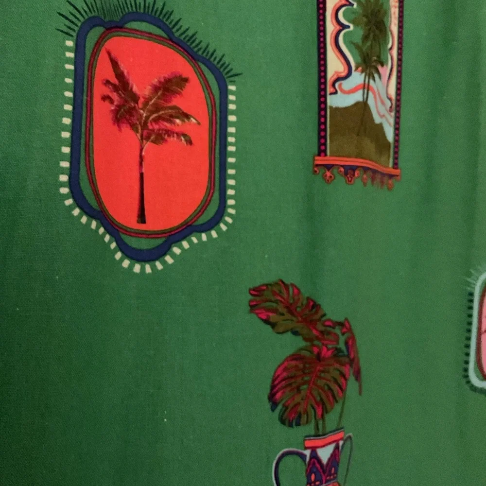 NWT Sugarlips Kelly Green Tropical Palm Print Lined Maxi Dress – Size Small